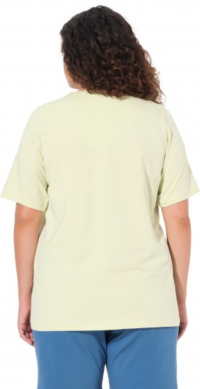 Ulla Popken Essential Notch Neck Stretch Tee Pistachio - T-shirty - 