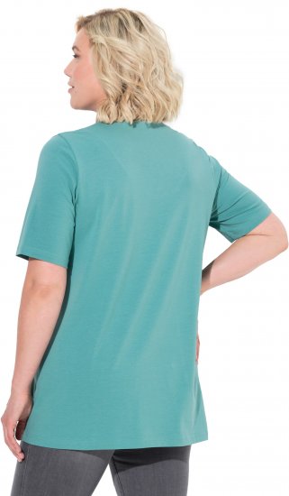 Ulla Popken Essential Notch Neck Stretch Tee Pale Green - T-shirty - 