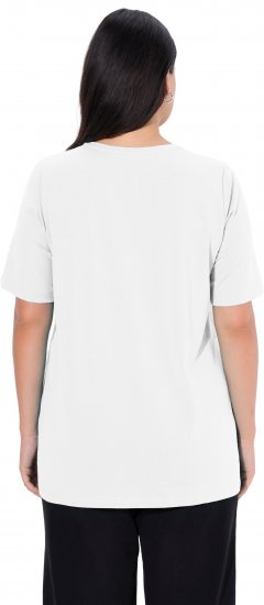 Ulla Popken Essential Round Neck Stretch Tee Snow White - T-shirty - 