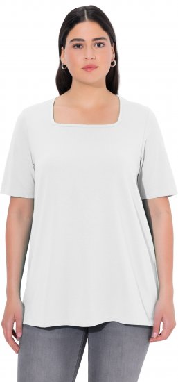 Ulla Popken Essential Square Neck Stretch Tee Snow White - T-shirty - 