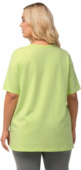 Ulla Popken Essential Square Neck Stretch Tee Lime Green - T-shirty - 