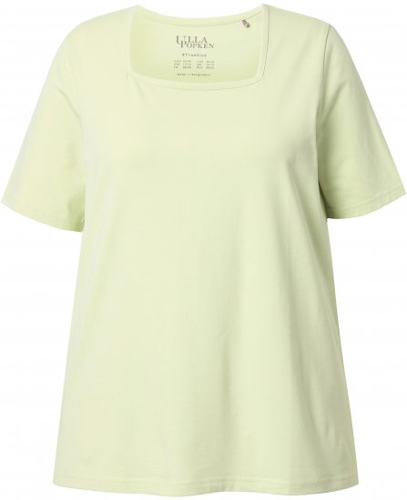 Ulla Popken Essential Square Neck Stretch Tee Pistachio - T-shirty - 