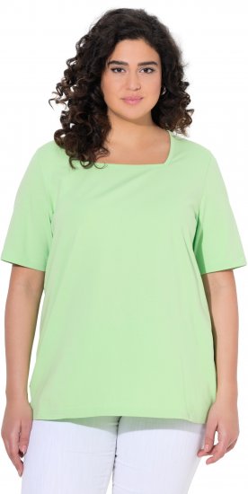Ulla Popken Essential Square Neck Stretch Tee Light Green - T-shirty - 