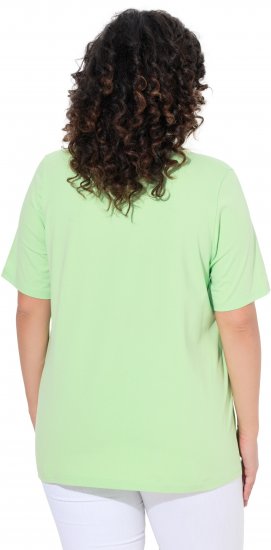 Ulla Popken Essential Square Neck Stretch Tee Light Green - T-shirty - 