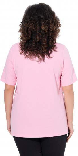 Ulla Popken Essential Square Neck Stretch Tee Pink - T-shirty - 