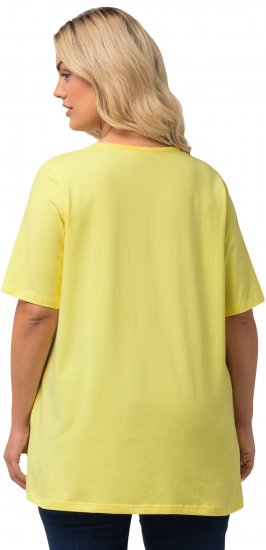 Ulla Popken Essential Square Neck Stretch Tee Lemon Yellow - T-shirty - 