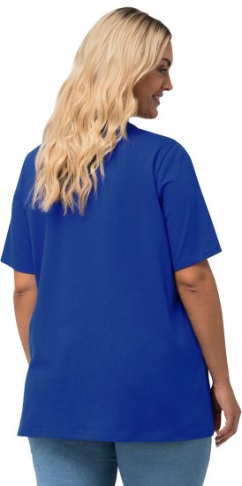 Ulla Popken Essential Square Neck Stretch Tee Cobalt Blue - T-shirty - 