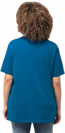 Ulla Popken Essential Square Neck Stretch Tee Medium Blue - T-shirty - 