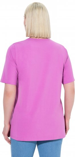 Ulla Popken Essential Square Neck Stretch Tee Cool Pink - T-shirty - 