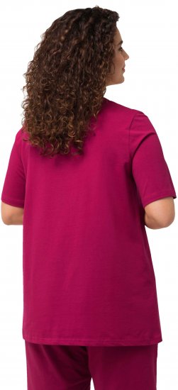Ulla Popken Essential Square Neck Stretch Tee Magnolia Red - T-shirty - 