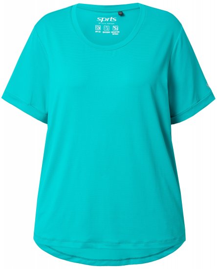 Ulla Popken UPF 50 Quick Drying Tee Turquoise - T-shirty - 