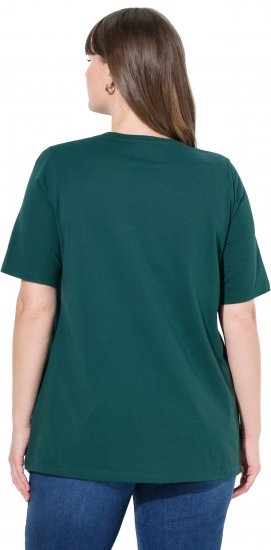 Ulla Popken Eco Cotton Basic T-Shirt 2-Pack Green/White - T-shirty - 
