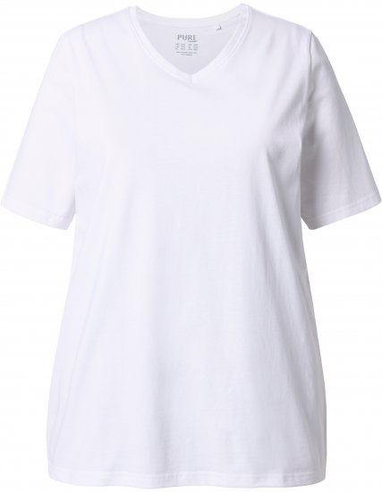 Ulla Popken Eco Cotton Basic T-Shirt 2-Pack Green/White - T-shirty - 