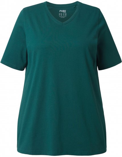 Ulla Popken Eco Cotton Basic T-Shirt 2-Pack Green/White - T-shirty - 