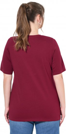 Ulla Popken Eco Cotton Basic T-Shirt 2-Pack Red/Navy - T-shirty - 