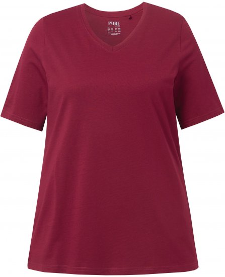 Ulla Popken Eco Cotton Basic T-Shirt 2-Pack Red/Navy - T-shirty - 