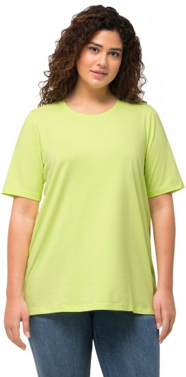 Ulla Popken Essential Round Neck Stretch Tee Lime Green - T-shirty - 