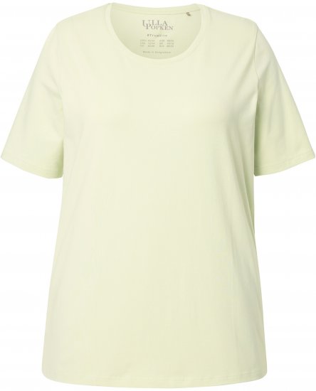 Ulla Popken Essential Round Neck Stretch Tee Pistachio - T-shirty - 