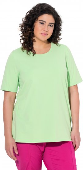Ulla Popken Essential Round Neck Stretch Tee Light Green - T-shirty - 