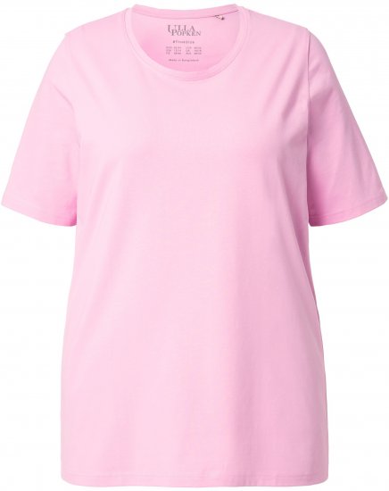 Ulla Popken Essential Round Neck Stretch Tee Pink - T-shirty - 