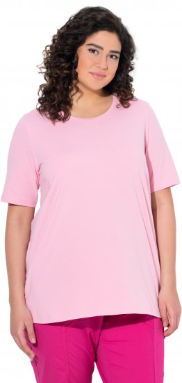 Ulla Popken Essential Round Neck Stretch Tee Pink - T-shirty - 