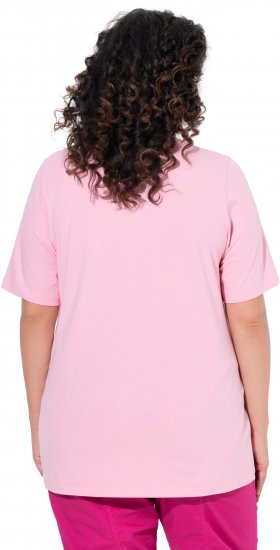 Ulla Popken Essential Round Neck Stretch Tee Pink - T-shirty - 
