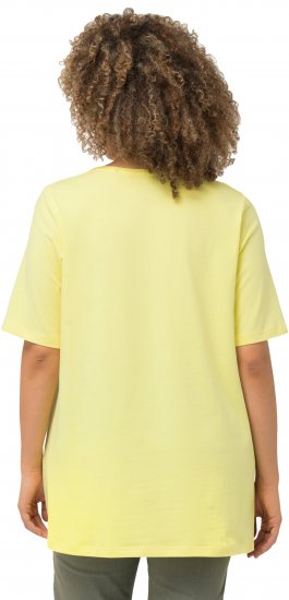 Ulla Popken Essential Round Neck Stretch Tee Lemon Yellow - T-shirty - 