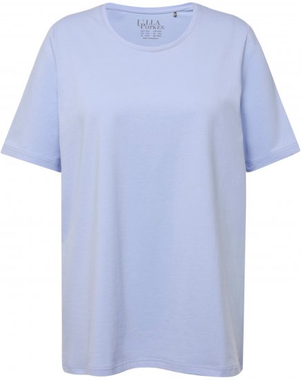 Ulla Popken Essential Round Neck Stretch Tee Sky Blue - T-shirty - 