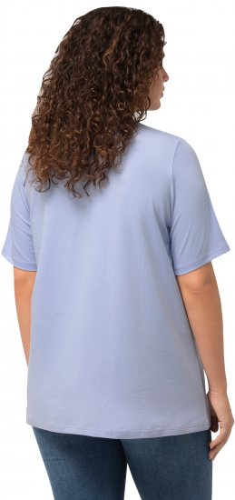 Ulla Popken Essential Round Neck Stretch Tee Sky Blue - T-shirty - 