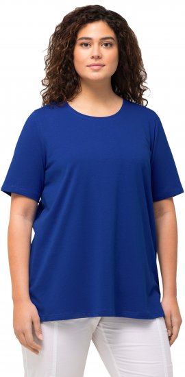 Ulla Popken Essential Round Neck Stretch Tee Cobalt Blue - T-shirty - 