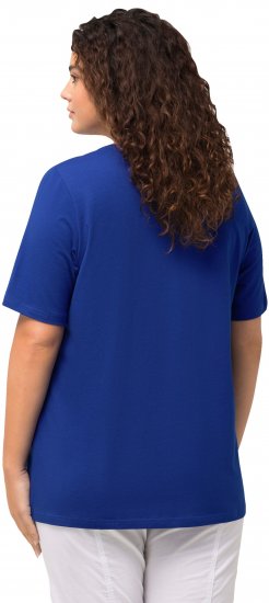 Ulla Popken Essential Round Neck Stretch Tee Cobalt Blue - T-shirty - 