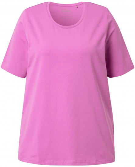 Ulla Popken Essential Round Neck Stretch Tee Cool Pink - T-shirty - 