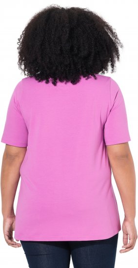 Ulla Popken Essential Round Neck Stretch Tee Cool Pink - T-shirty - 