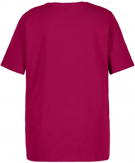 Ulla Popken Essential Round Neck Stretch Tee Magnolia Red - T-shirty - 
