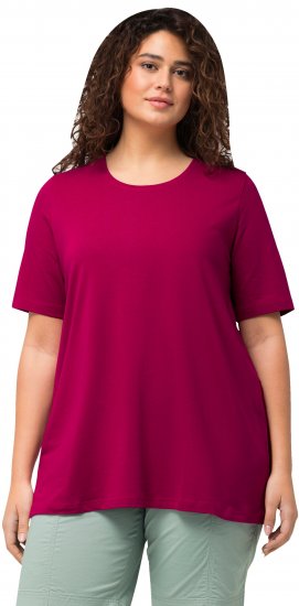 Ulla Popken Essential Round Neck Stretch Tee Magnolia Red - T-shirty - 