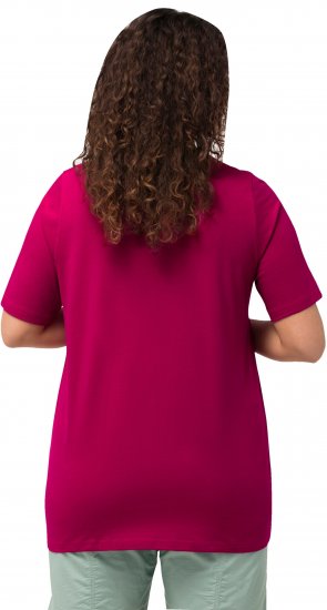 Ulla Popken Essential Round Neck Stretch Tee Magnolia Red - T-shirty - 