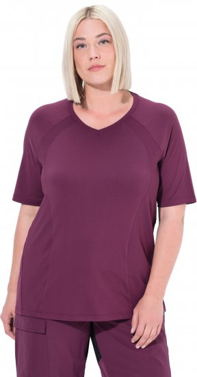 Ulla Popken Quick-Drying Short Sleeve T-Shirt Dark Cherry - T-shirty - 