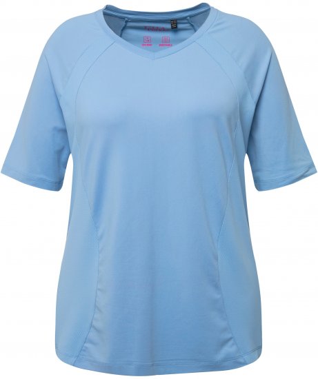 Ulla Popken Quick-Drying Short Sleeve T-Shirt Pale Blue - T-shirty - 