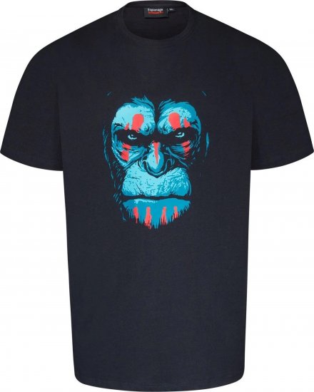 Espionage T415 Chimp Printed T-Shirt Navy - Koszulki z nadrukiem - Koszulki z nadrukiem - 2XL-8XL