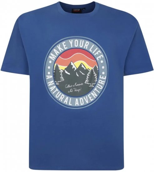 Espionage T421 Natural Adventure Printed T-Shirt Blue - Koszulki z nadrukiem - Koszulki z nadrukiem - 2XL-8XL