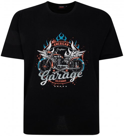 Espionage T426 Garage Printed T-Shirt Black - Koszulki z nadrukiem - Koszulki z nadrukiem - 2XL-8XL