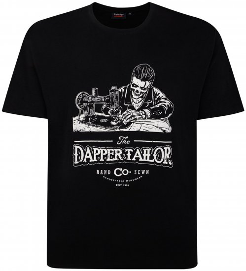 Espionage T426 Dapper Tailor Printed T-Shirt Black - Koszulki z nadrukiem - Koszulki z nadrukiem - 2XL-8XL