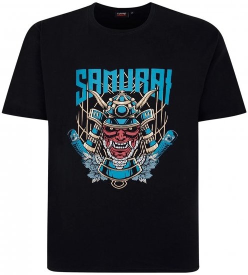 Espionage T429 Samurai Printed T-Shirt Navy - Koszulki z nadrukiem - Koszulki z nadrukiem - 2XL-8XL