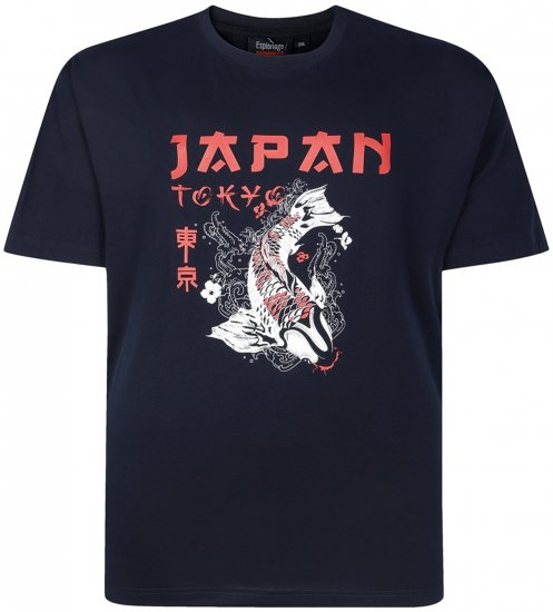 Espionage T437 Japan T-Shirt Black - Koszulki - T-shirty meskie Duże Rozmiary - 2XL-14XL