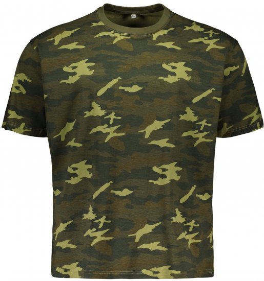 Big Bones X2175 Camo T-Shirt Green - Koszulki - T-shirty meskie Duże Rozmiary - 2XL-14XL