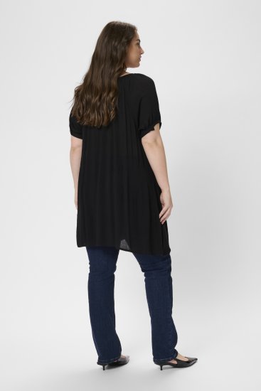 Kaffe Curve Ami Krótki rękaw Tunika Głęboka czerń - T-shirty - 