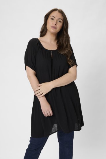 Kaffe Curve Ami Krótki rękaw Tunika Głęboka czerń - T-shirty - 