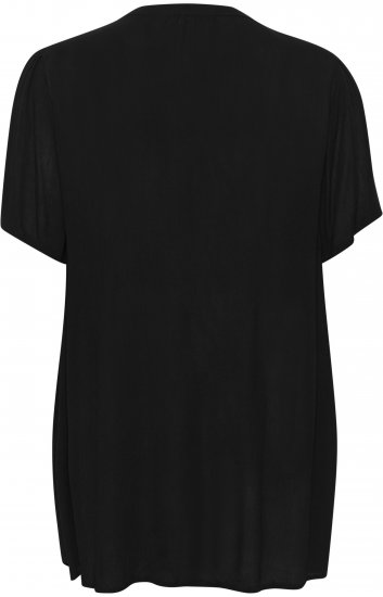 Kaffe Curve Ami Puff Tunika Głęboka czerń - T-shirty - 