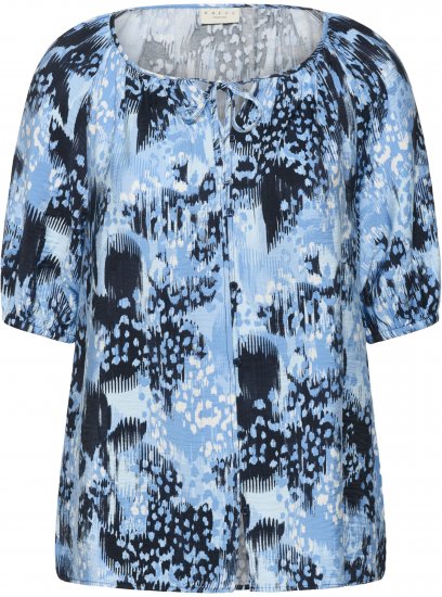 Kaffe Curve Aliana Tunic Blue Flower Animal - Tuniki - 