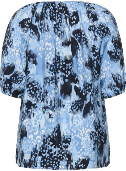 Kaffe Curve Aliana Tunic Blue Flower Animal - Tuniki - 